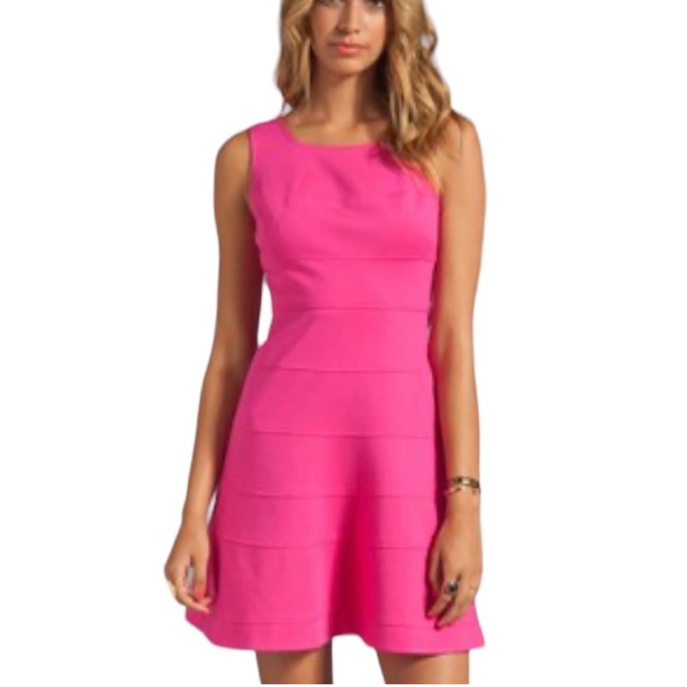 Trina Turk Hot Pink Ponte Nikola Sleeveless Dress 6